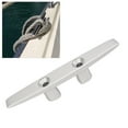 thumbnail image 3 of Boat Deck Cleat, Multipurpose Open Base Rope Cleat Rust Resistance Aluminum High Hardness Home Decor 200mm with Holes for Canoe Kayak Ship, 3 of 7