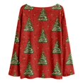thumbnail image 3 of Girls Loose Long Sleeve Crew Neck Knit Sweater Christmas Tree Graphic For Fall Winter Daily Layering Wear, 3 of 4