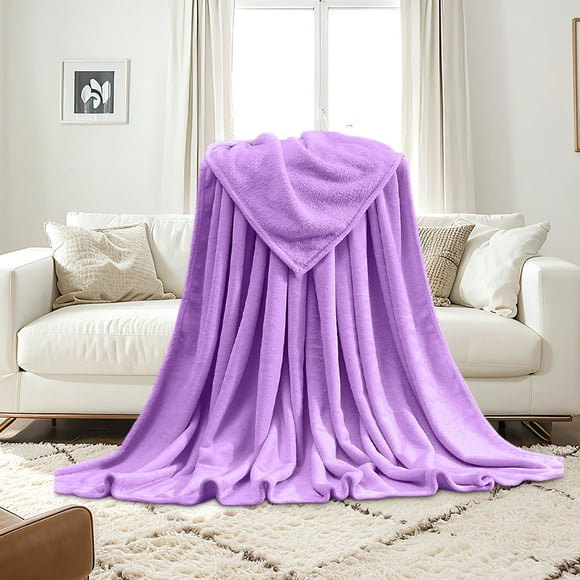 TOPRenddon Toddler Blanket - Lightweight Breathable Warm Cozy Soft Throw Blanket -56x40 Inches, Light Purple