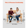 thumbnail image 4 of KFFKFF Outdoor Bench, 50.5 inch, 800 lbs Weight Capacity for 2-3 Persons, Weatherproof Plastic Frame with Backrest and Wide Armrests, 4 of 9