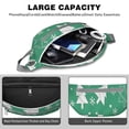 thumbnail image 4 of Fanny Pack Green Christmas Tree Pattern Waist Pack Bag,Running Cross Bag,Waterproof Large Fanny Packs for Women Men for Travel Running Hiking Cycling, 4 of 6