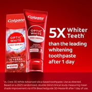 Colgate Optic White Pro Series Express White Toothpaste with 5% Hydrogen Peroxide, 2 Pack, 3.0 oz