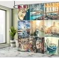 thumbnail image 5 of Ambesonne Nautical Shower Curtain, Venice Canals, 69"Wx75"L, Multicolor, 5 of 5