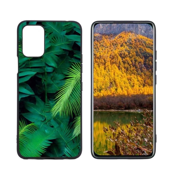 Compatible with LG K53 Phone Case, Tropical-Leaves-10 Case Men Women, Flexible Silicone Shockproof Case for LG K53