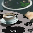 thumbnail image 3 of Ambesonne Floral Abstract Fitted Round Tablecloth, Flowery Night Print, 56"- 60" Diameter, Taupe Grey Charcoal Grey, 3 of 5