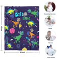 thumbnail image 4 of Space Dinosaurs Astr Dino Pattern Blanket,Comfortable Soft Flannel Throw Blanket,All Season,Warm Lightweight Blankets for Sofa Bed Couch Living Room Chair,30"x40", 4 of 4