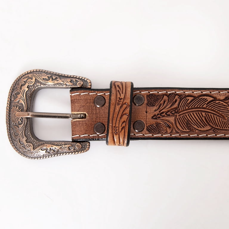 HILASON Western Genuine Leather Belt for Men Women Cowboy  display picture 2