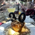 thumbnail image 3 of sasyxdc Birthday Candles Numbers 2.36 inch Party Cake Topper 1 Piece (Brown  Number 6) huy, 3 of 6