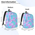 thumbnail image 3 of Honeii Purple Dragon Scales Print Canvas College Laptop Backpack, Durable Rucksack Travel Notebook Bag School Backpack Book Bag for Men Women-Small, 3 of 7