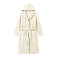 thumbnail image 6 of MGDXOX Women's Waffle Knit Hooded Bathrobe, Belted Spa Robe with Pockets, Soft Absorbent Lightweight Loungewear Beige Free Size, 6 of 6