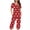 1-16-Red, variant on successthop Summer Pajamas for Women Plus Size Green Lightweight Floral Short Sleeve with Pockets Button 2 Piece Capri Loungewear S