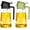 2Pcs Black&Green, variant on Oil Dispenser Bottle Spray and Pour, 2 in 1 Olive Oil Dispenser Bottle for Kitchen, 450ml Glass Oil Bottle for Air Fryer, Salad, Frying, BBQ