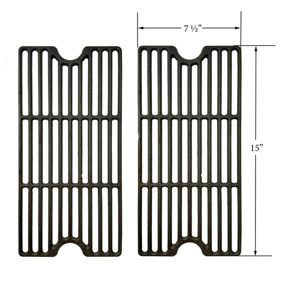Cast Iron Grill Grates Compatible With Blackstone Tailgater 1555 Griddles (2-Pieces)