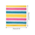 thumbnail image 3 of INSPIRE CHIC Women Colorful Gradual Stripe Scarf 27.6" Square Satin Silky Neck Scarves Yellow Pink Blue 70x70cm/27.6x27.6 inches(LxW), 3 of 6