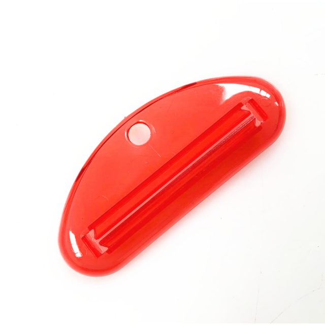 4-Pack Toothpaste Squeezer, Toothpaste Tube Squeezer for Toothpaste Hair Salon, Hand Cream, Paint Tube, Cosmetics, Transparent Red