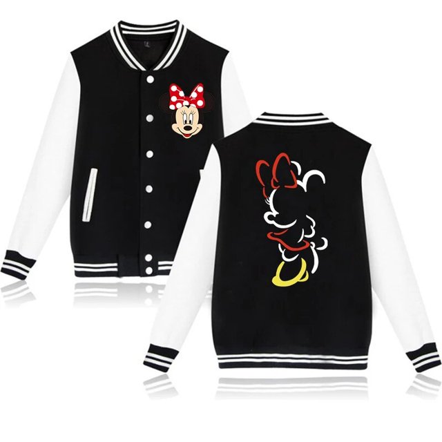 Sudadera con capucha de los 90 para hombre y mujer, chaqueta de béisbol de Disney, Mickey, Minnie Mouse, ropa para niño y niña, chaquetas para bebé