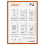 12 Pieces Blank Sublimation Shot Glasses 1.5 ounces Frosted Heat Thermal Transfer Coating Dye