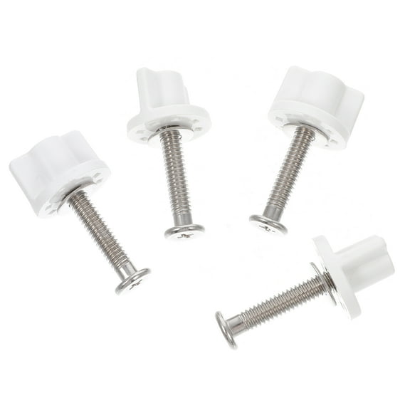 unbranded 4 Pcs Washers Toilet Seat Screws Toilet Seat Hinge Hardware 4.5X2.5X1.7CM White