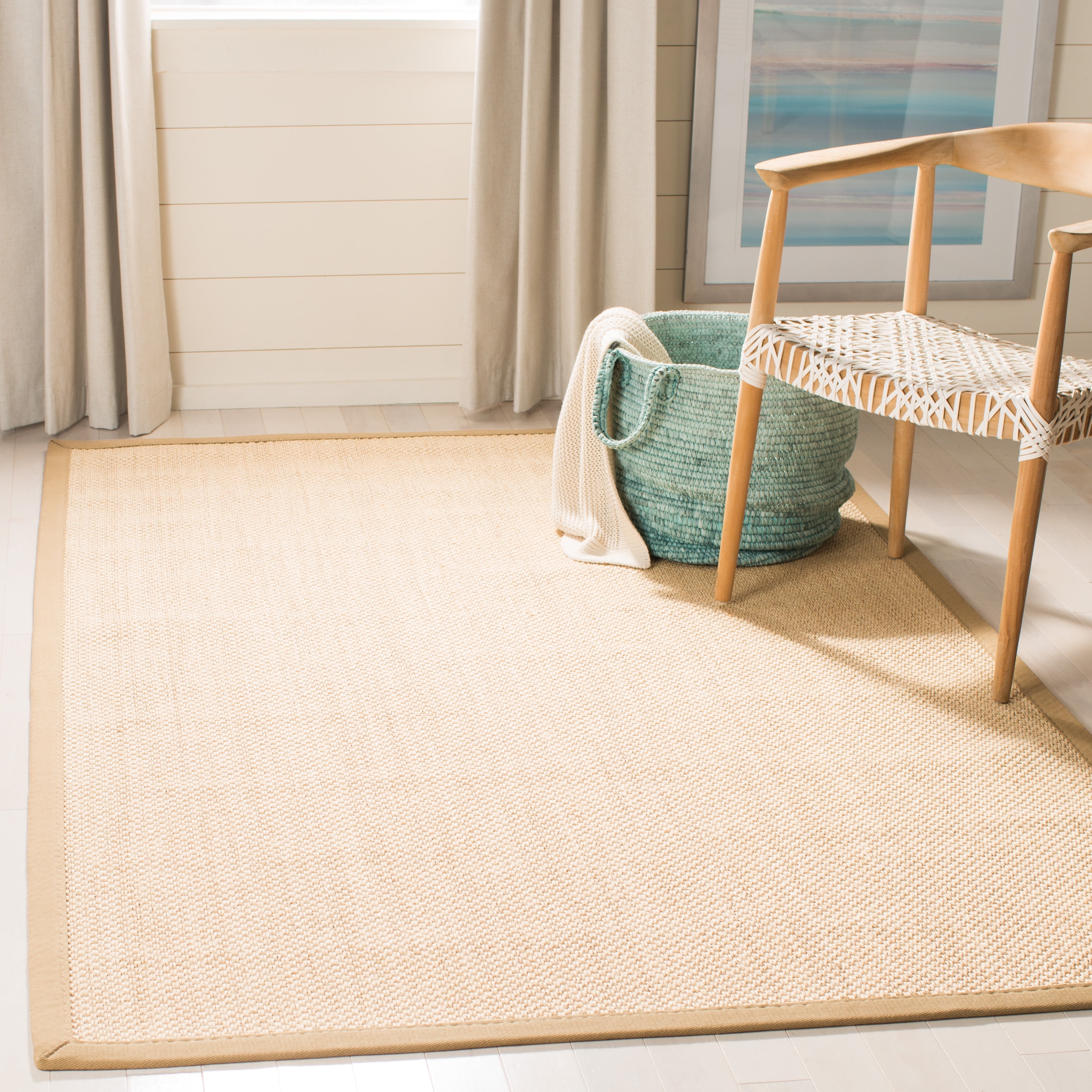 Safavieh Natural Fiber Jovana Solid Area Rug, Maize/Linen, 10' x 14'