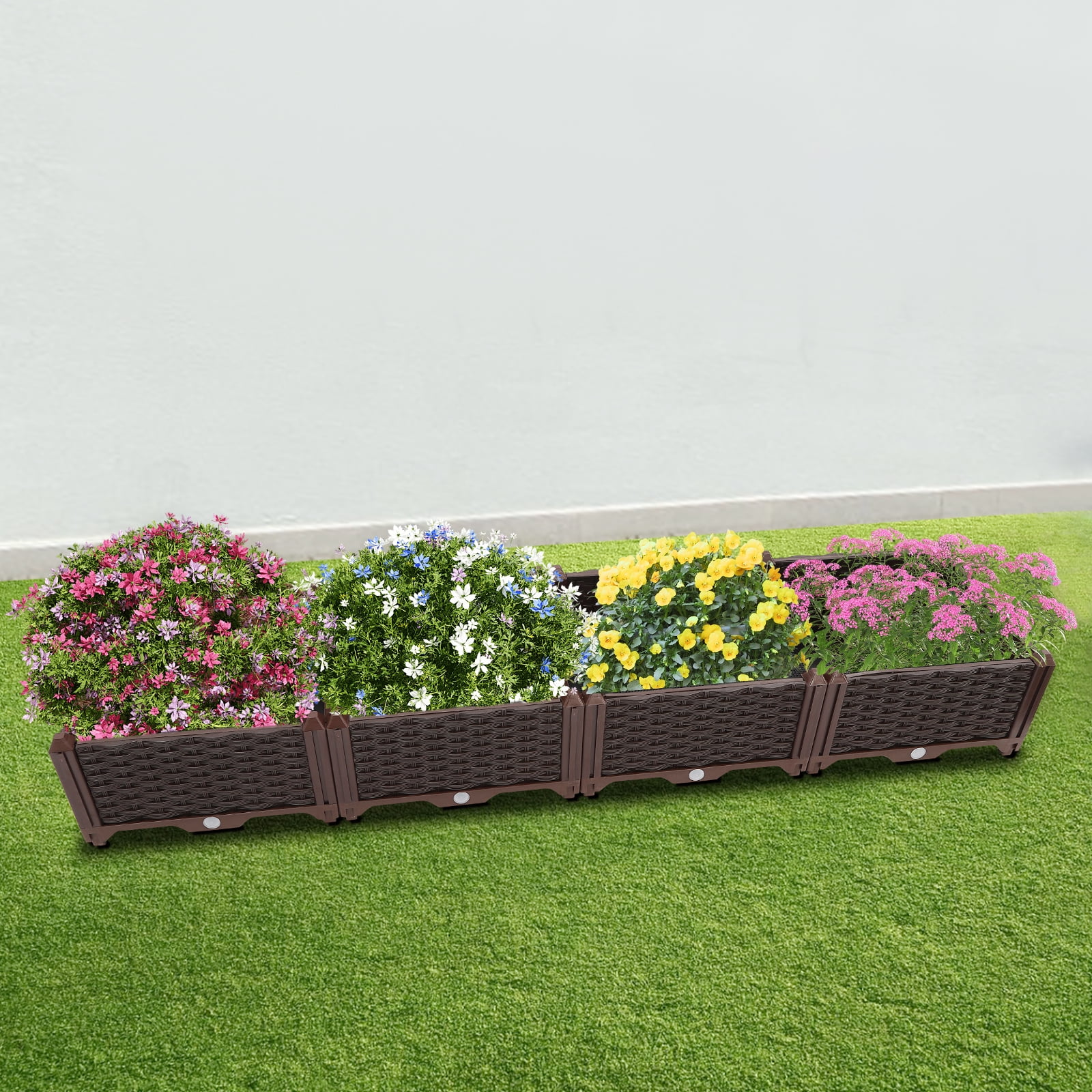 Large Deepened Raised Garden Bed for Outdoor Plants,Greenhouse Planter with Drainage,Garden Boxes for Vegetables&Flowers, Balconies, Decks, Gardens