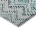 thumbnail image 4 of Addison Rugs Mayfield Washable Transitional Geometric Teal Rectangle Rug, 3' x 5', 4 of 6