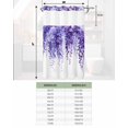 thumbnail image 6 of No Hook Shower Curtains with Snap in Liner, Purple Eucalyptus Leaf Waterproof Fabric Shower Curtain, Spring Botanical Watercolor Double Layers & See-Through Top Window Bathroom Curtains 54''x78'', 6 of 6