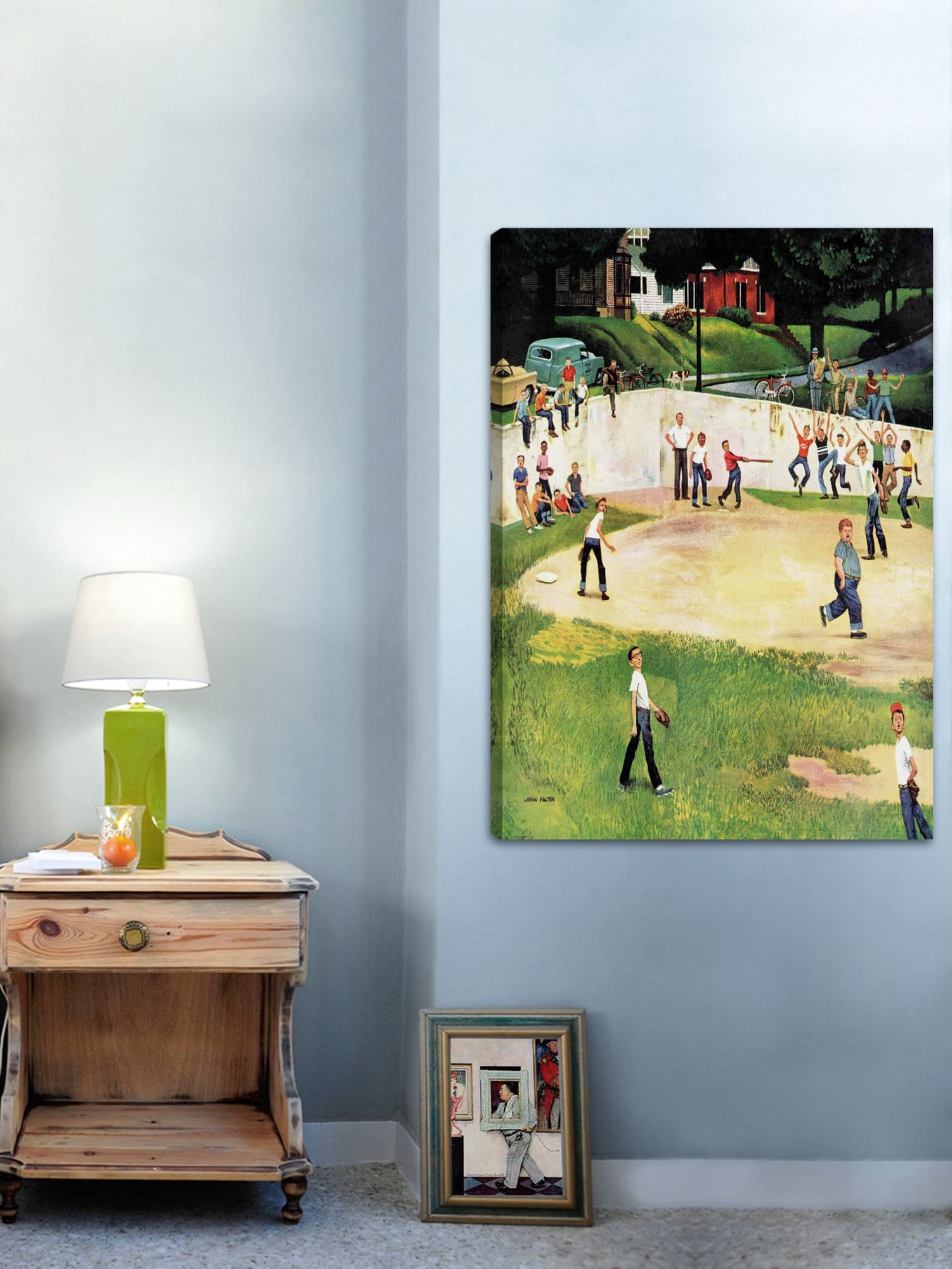 Marmont Hill Sandlot Homerun by John Falter Painting Print on Canvas