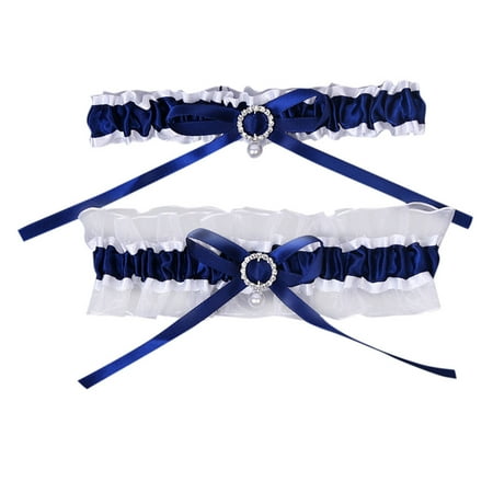 

Rovga Women Girls Hair Accessories Lace Garter Set Wedding Garter Belt Flower Floral Design Garter For Bride