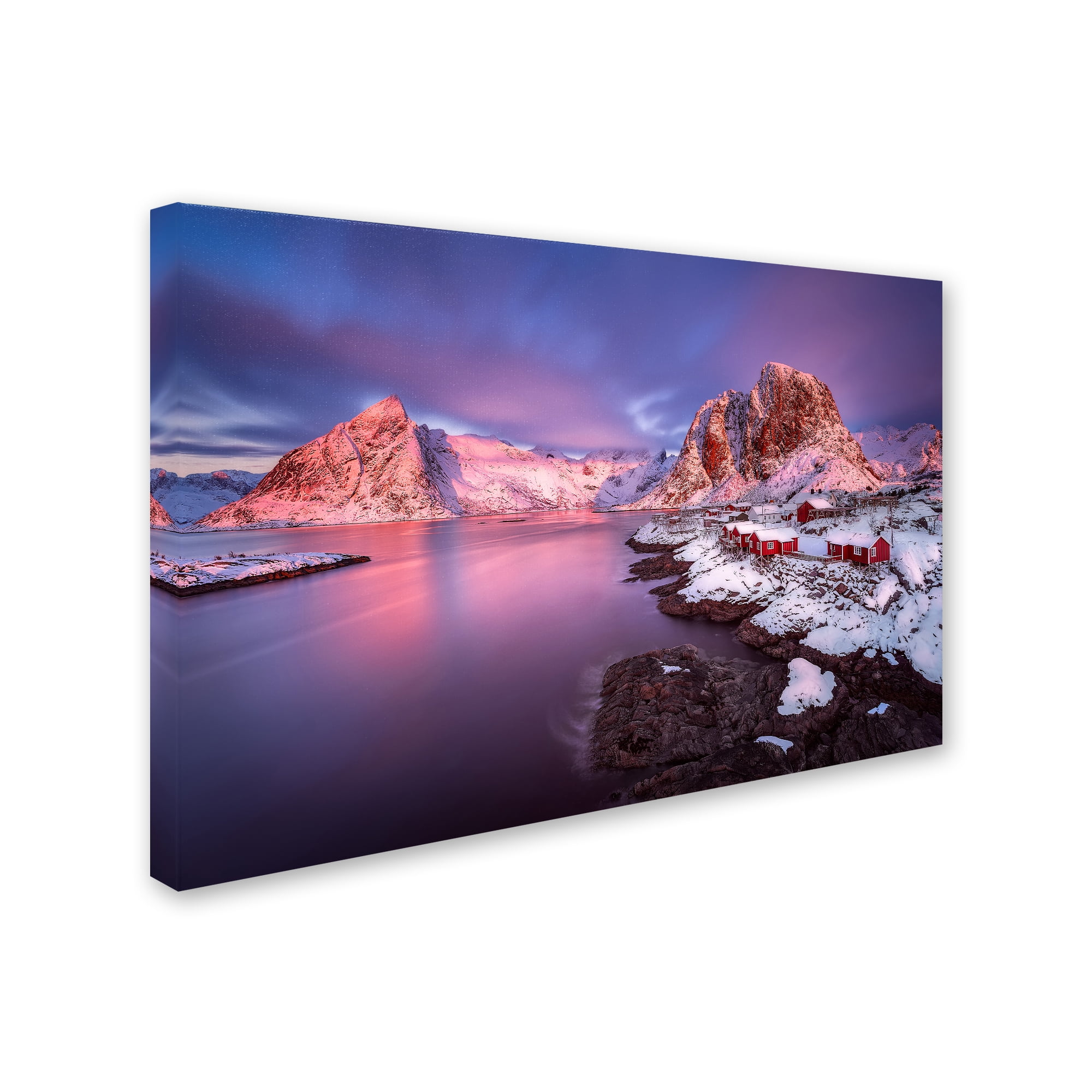 Trademark Fine Art 'Fishing Village' Canvas Art by David Martin Castan