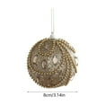 thumbnail image 3 of ToyKingdee Christmas Ball - Ivory Velvet Ornaments- Christmas Tree Decoration Christmas Ball Ornament Suitable for Xmas Ornament, Parties, 3 of 6