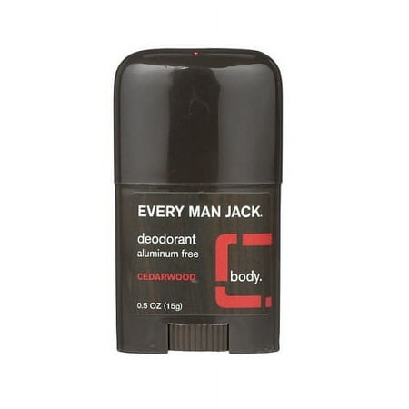 Every Man Jack Deodorant Stick Cedarwood Travel Size, 0.5 Oz