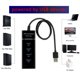 thumbnail image 5 of Sidaley 4 puertos USB 2.0 3.0 HUB Splitter HUB de alta velocidad Multi expansión de alta velocidad para PC de escritorio Adaptador de computadora Cables de computadora Negro, 5 of 6