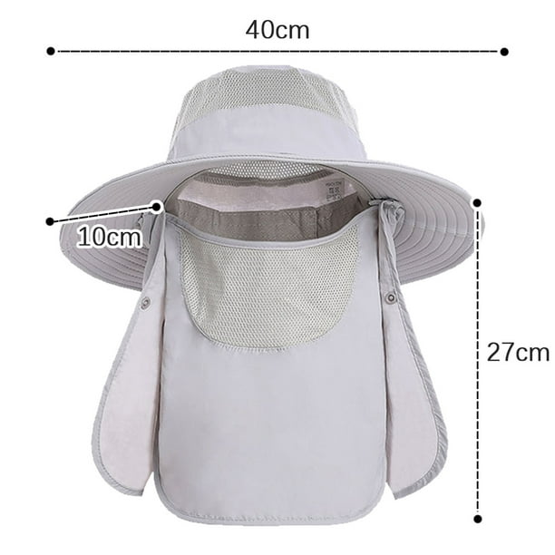 Fishing Hat for Men & Women, Outdoor UV Sun Protection Wide Brim Hat with Face  Cover & Neck Flap 