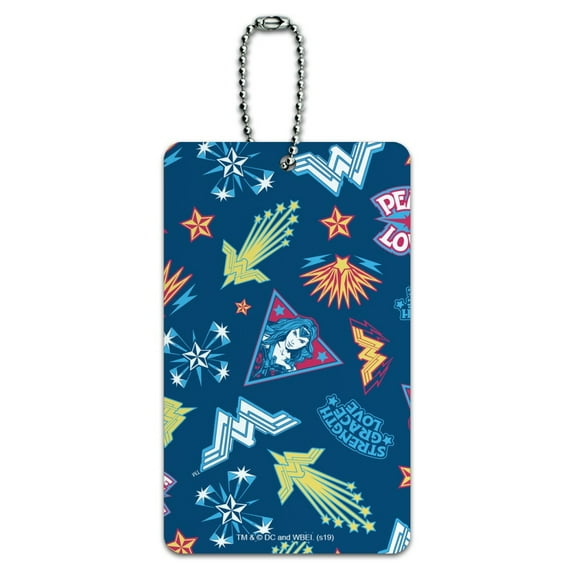 Wonder Woman Movie Sticker Pattern Luggage Card Suitcase Carry-On ID Tag