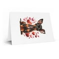 thumbnail image 2 of DistinctInk Greeting Card / Note Card - Valentine's Day Miniature Pinscher Puppy - PACK of 10, 2 of 7