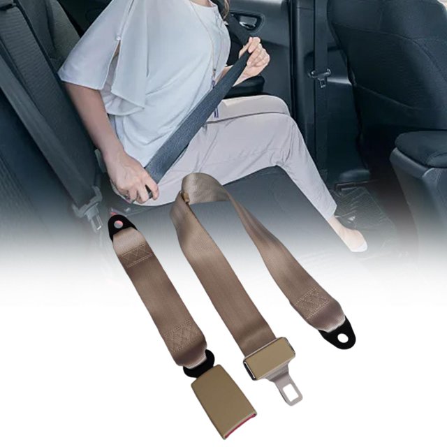 Cinturón de seguridad de coche de 2 puntos Cinturón de seguridad de carrito de golf de 2 puntos para camiones de carrito de golf de autobuses Beige DYNWAVEMX extensor