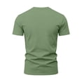 thumbnail image 4 of ZXLBBD Mens T-Shirts Short Sleeve V Neck Solid Color Comfortable Fit Basic Tee with Front Pocket for Beach Vacation Versatile Casual Summer Tshirt,Light Green,3XL, 4 of 7