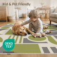 thumbnail image 4 of ODIKA 4'x6' Washable Area Rug Pet Friendly, Non-Shedding Olive Gray Geometric Abstract Design Elegant Interplay of Circular and for Bedroom, Reading Nook, 4 of 7