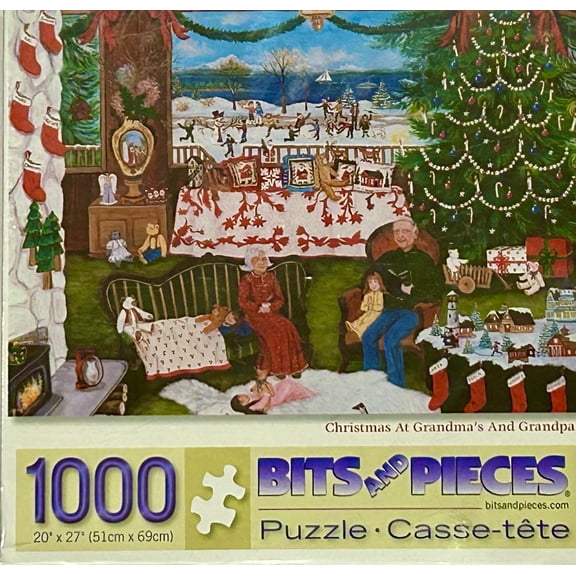 Christmas At Grandma's And Grandpa's 1000 Piece Puzzle Bits And Pieces