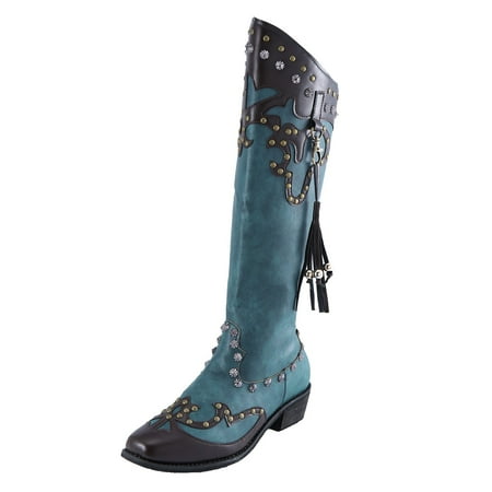 

HSMQHJWE Thigh High Leopard Boots For Women Suede Wide Calf Boots For Women Knee High Heel Vintage Boots Round Women Boots Leather Warm Keep Zipper Shoes Toe Women S Boots Ladies Flats