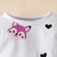 thumbnail image 7 of Girls Outfits Long Sleeve Cartoon Print Romper Suspenders Skirts Bow Tie Headbands Baby Clothes PP1 9 Months-12 Months, 7 of 7