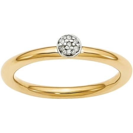 Stackable Expressions Diamond Sterling Silver Yellow-Plated Ring