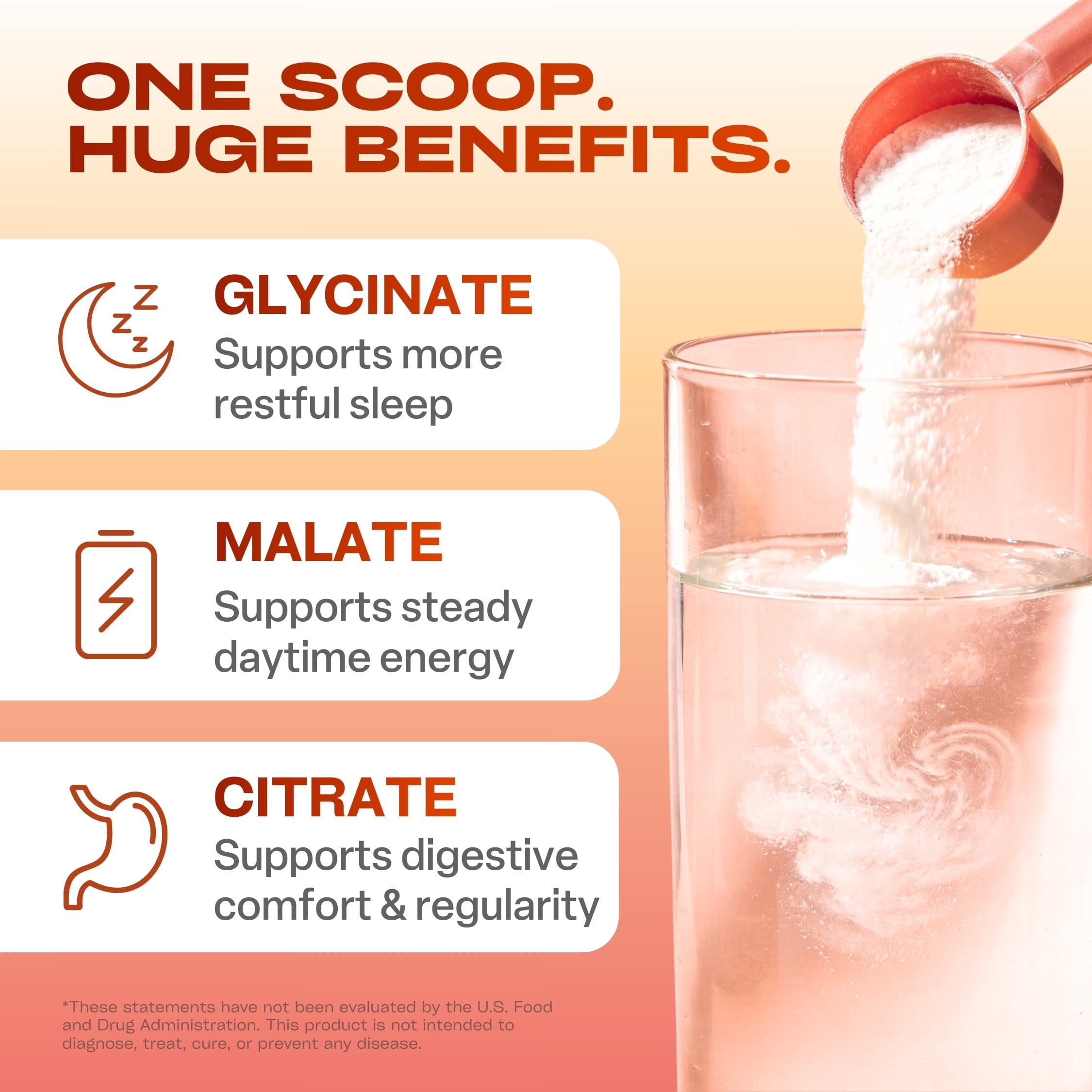 GoBiotix Magnesium Complex Powder with Magnesium Glycinate & Citrate, Peach Tea Flavor, 60 Servings
