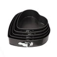 thumbnail image 2 of 5pcs Heart-shaped Springform Pan Set Non-stick Leakproof Cake Tray Bakeware Heat-resistant Baking Molds Detachable Bottom with Latch Kitchen Gadgets, 2 of 9