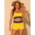 thumbnail image 4 of DARING DIVA 2 Pieces Contrast Color Bikini Sets Scoop Suit
 S Yellow, 4 of 6