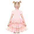 thumbnail image 6 of Girls Dress Pink Mermaid Rainbow Princess Layered Ruffle Puff Tulle 4 Years, 6 of 8