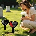 thumbnail image 5 of Pet Grave Marker Stake, Pet Memorial Gifts for Loss of Dog, Memorial Garden Decor, Grave Decorations, 12X7 in Heart Shaped Stainless Steel 1 Pc Ground Insert Plaque for Cemetery, 5 of 7