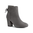 thumbnail image 1 of Unique Bargains Bottines à Talon Bloc à Bout Rond avec Fermeture Éclair pour Femme Gris US 7, 1 of 7