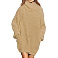 thumbnail image 1 of LAICAIW Robe Chandail Longue Ample à Col Roulé Oversize pour Femmes, 1 of 7