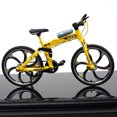 thumbnail image 2 of 17.5x10.5cm Creative Alloy Model 1:10 Mini Simulation Toy (Folding Mountain Bike Yellow), 2 of 8